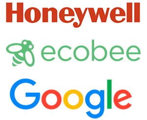 Honeywell, Ecobee, Google Logos